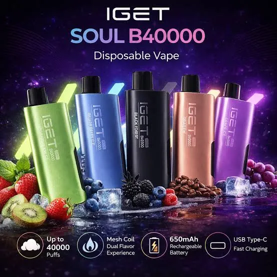 IGET Soul B40000 Vape (All Flavors) – Buy Online in Bangalore Delivery